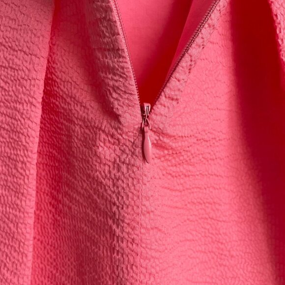 J. CREW Pink Strapless Dress 100% Cotton Lorelei Seersucker 24356 Women's Size 8 - Picture 6 of 15